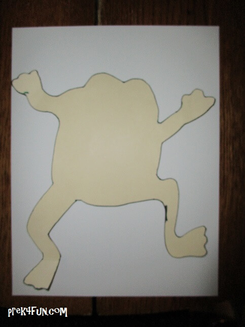 Use Frog pattern to trace on card stock.