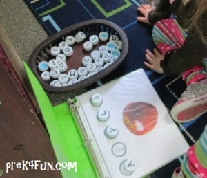 Fun with our bottle Cap Letters Book