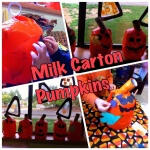 Milk Carton Jack o Lantern Pumpkins