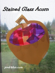 stained glass Acorn 5
