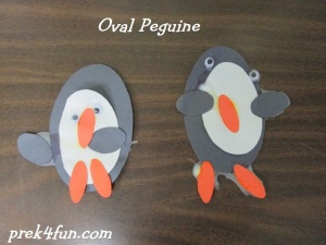 Oval Penguin Preschool Craft Art
