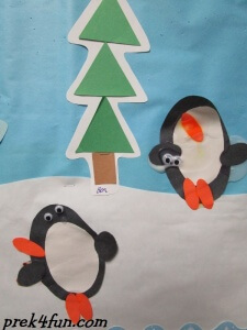 Oval Penguin Preschool Craft fun ideas