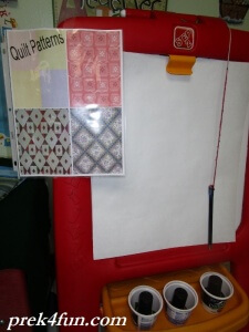 Letter Q Quilt Pattern Painting